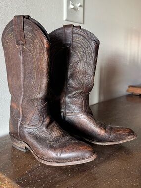 Frye Billy Pull-On Western Cowboy Boots – Women’s Size 7 – Brown – Excellent Con